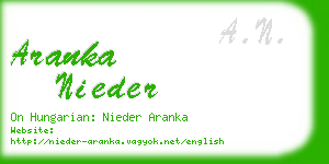 aranka nieder business card